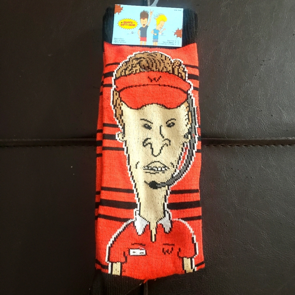 Beavis and Butthead Socks 2 pairs Brand New.